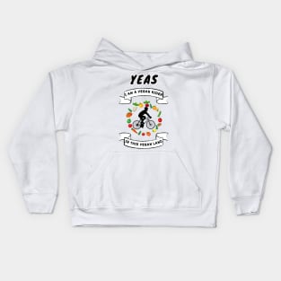 Yeas I'm a vegan rider| Portland rider Kids Hoodie